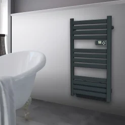Sèche-serviettes avec soufflerie Mestia gris 500W + soufflerie 1000W