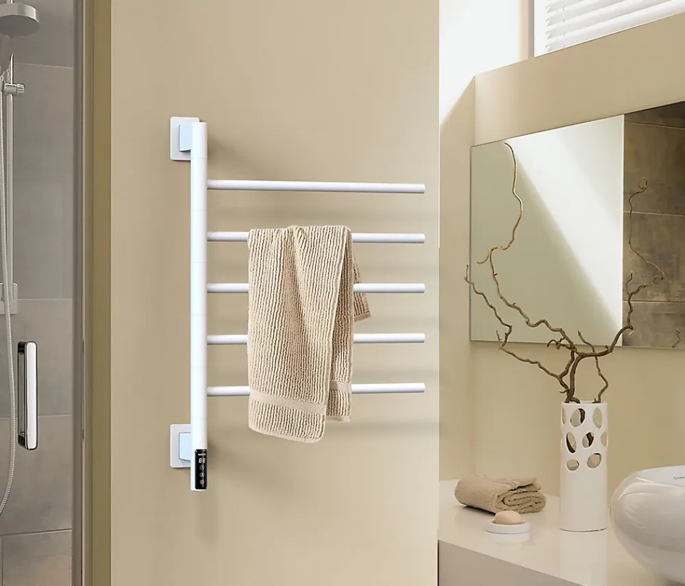 Bain-Bain Sèche-serviettes Blanc 5 branches pivotantes FLEXICO -