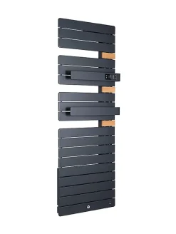 Sèche-Serviettes Soufflant|Thermor Sèche-serviettes connecté Allure Virtuose avec soufflerie 1750W Ardoise/Chêne Mat à droite - - 483140