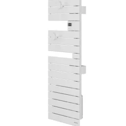 Atlantic Sèche-serviettes connecté Nefertiti étroit mât gauche 600W blanc carat - - 850611
