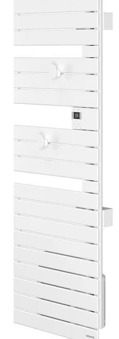 Atlantic Sèche-serviettes connecté Nefertiti avec soufflerie mât à droite 1500W blanc brillant - - 850051