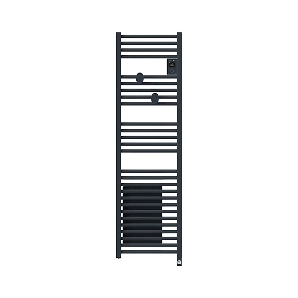 Thermor Sèche-serviettes connecté Riva 5 Etroit avec soufflerie 1500W Ardoise - - 471654