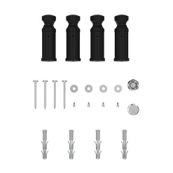 Flomasta Sèche-serviettes eau chaude plat en acier noir 609W