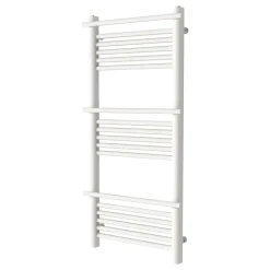 GoodHome Sèche-serviettes eau chaude en acier Solna vertical blanc mat 459 W