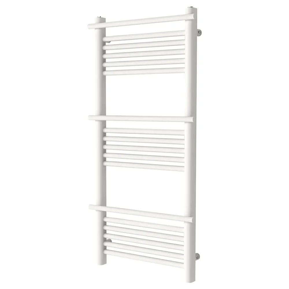 GoodHome Sèche-serviettes eau chaude en acier Solna vertical blanc mat 459 W