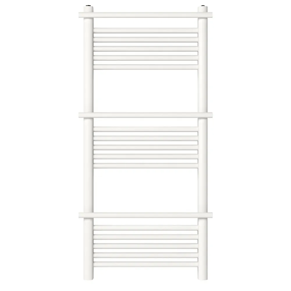 GoodHome Sèche-serviettes eau chaude en acier Solna vertical blanc mat 459 W