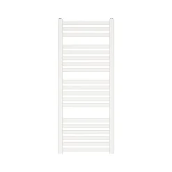 GoodHome Sèche-serviettes eau chaude en acier Aspley blanc 485W