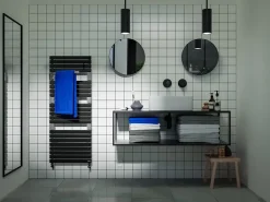 Sauter Sèche-serviettes eau chaude en acier Asama anthracite 715W