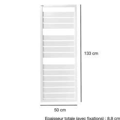 Sèche-Serviettes Eau Chaude|Acova Sèche-serviettes eau chaude en acier Astrakan grey aluminium 608W