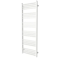 Sèche-Serviettes Eau Chaude|GoodHome Sèche-serviettes eau chaude en acier Duala blanc 24 barres - 518 W