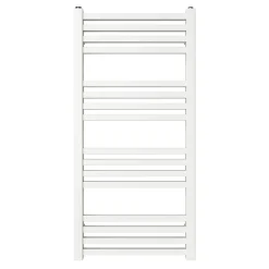 Sèche-Serviettes Eau Chaude|GoodHome Sèche-serviettes eau chaude en acier Duala blanc 16 barres - 325 W