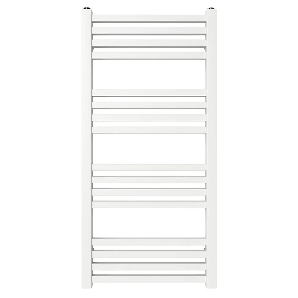 Sèche-Serviettes Eau Chaude|GoodHome Sèche-serviettes eau chaude en acier Duala blanc 16 barres - 325 W