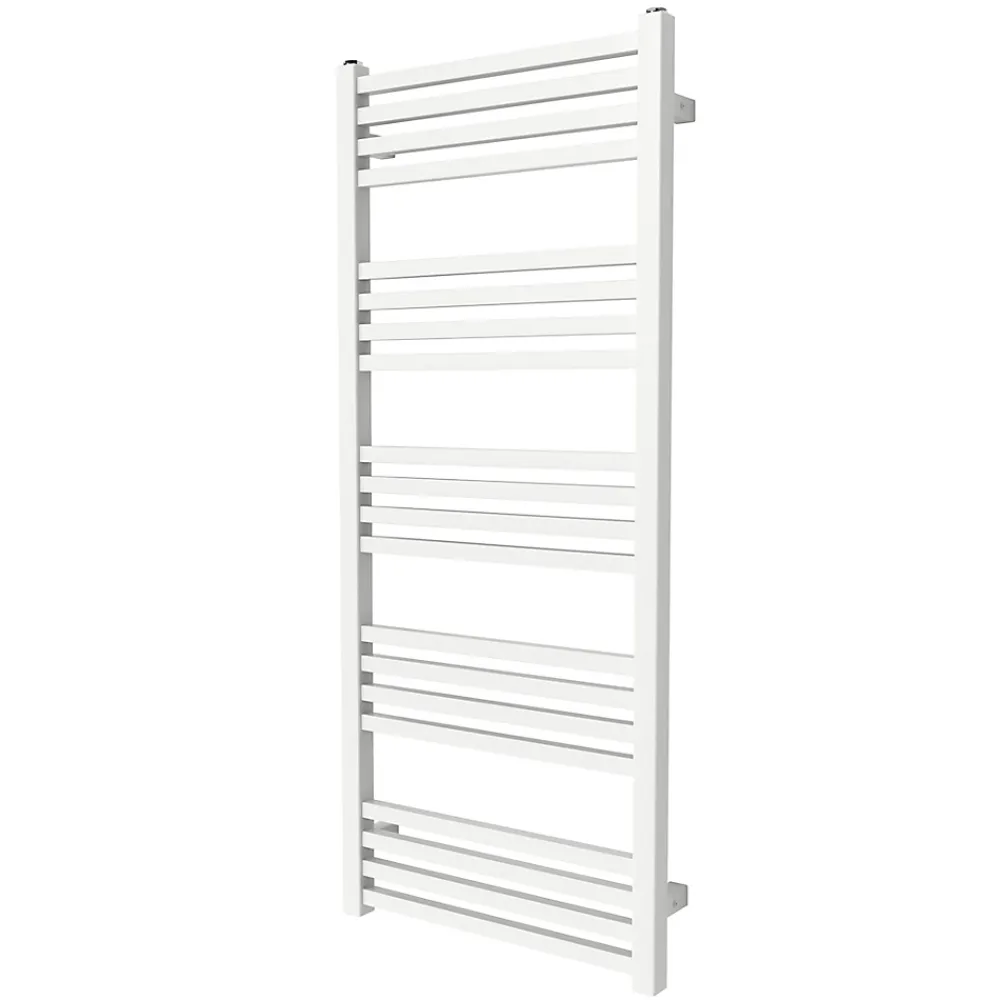 GoodHome Sèche-serviettes eau chaude en acier Duala blanc 20 barres - 438 W