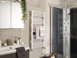 GoodHome Sèche-serviettes eau chaude en acier Duala blanc 20 barres - 438 W