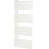 GoodHome Sèche-serviettes eau chaude en acier Boxwood blanc 488W