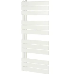 GoodHome Sèche-serviettes eau chaude en acier Boxwood blanc 488W