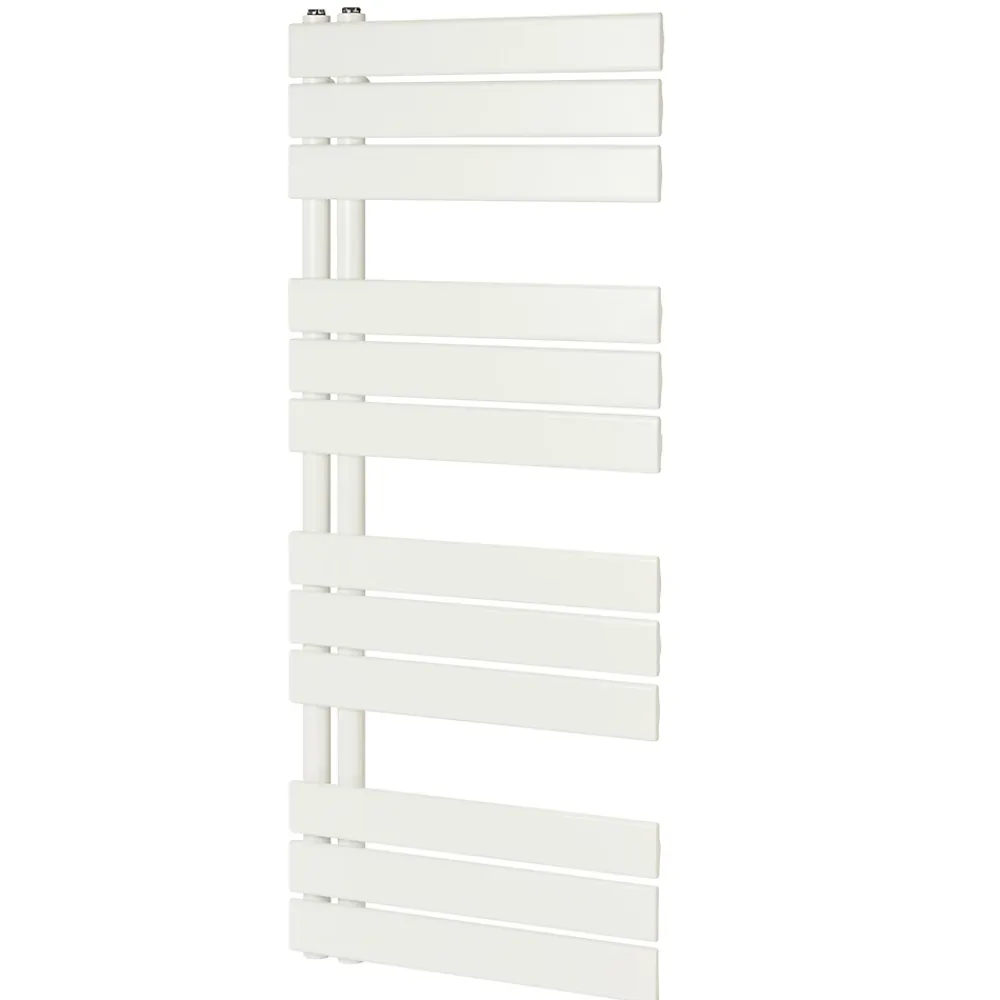 GoodHome Sèche-serviettes eau chaude en acier Boxwood blanc 488W