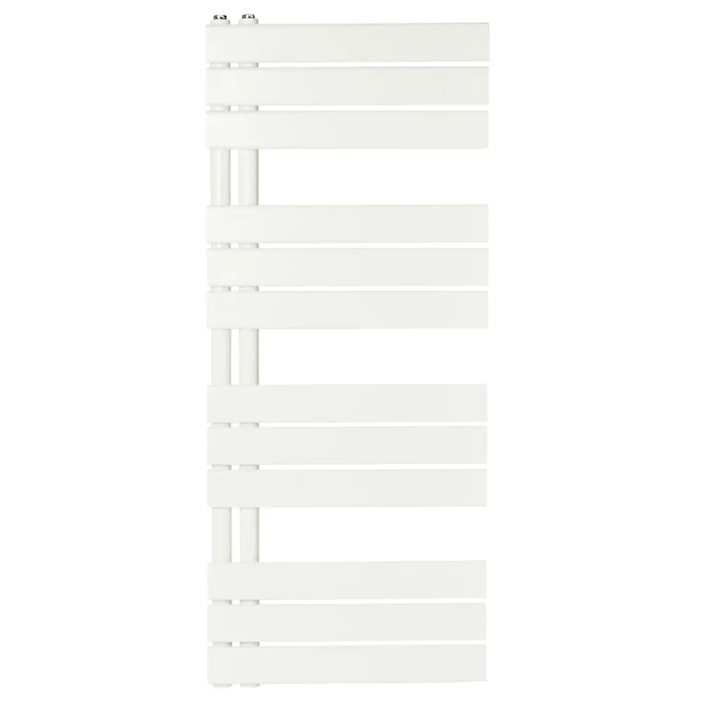 GoodHome Sèche-serviettes eau chaude en acier Boxwood blanc 488W