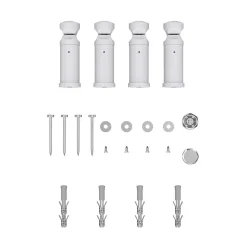 Flomasta Sèche-serviettes eau chaude en acier blanc 411W