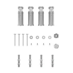 Flomasta Sèche-serviettes eau chaude plat en acier argent 333W