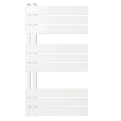 Sèche-Serviettes Eau Chaude|GoodHome Sèche-serviettes eau chaude en acier Boxwood blanc 379W