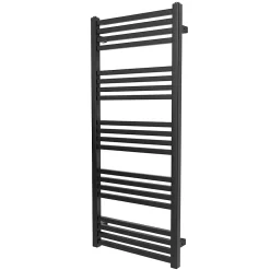GoodHome Sèche-serviettes eau chaude en acier Duala noir 20 barres - 438 W