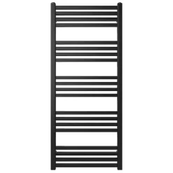 GoodHome Sèche-serviettes eau chaude en acier Duala noir 20 barres - 438 W
