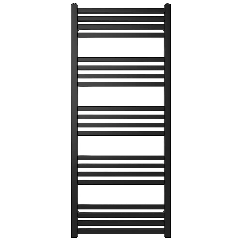 GoodHome Sèche-serviettes eau chaude en acier Duala noir 20 barres - 438 W
