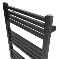 GoodHome Sèche-serviettes eau chaude en acier Duala noir 20 barres - 438 W