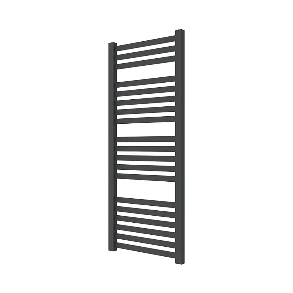 GoodHome Sèche-serviettes eau chaude en acier Aspley argent 485W