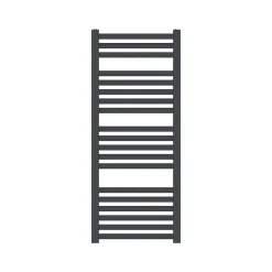 GoodHome Sèche-serviettes eau chaude en acier Aspley argent 485W