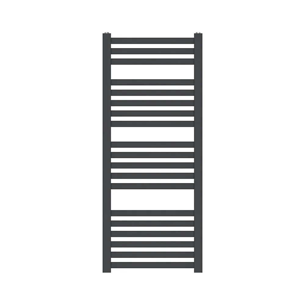 GoodHome Sèche-serviettes eau chaude en acier Aspley argent 485W