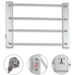 Sèche-Serviettes Électrique|Fishtec Sèche-Serviettes Electrique Salle de Bain 60 W