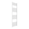 Kiamami Valentina Sèche-Serviettes Hydraulique En Acier Blanc Pour Salle De Bain 55X180cm