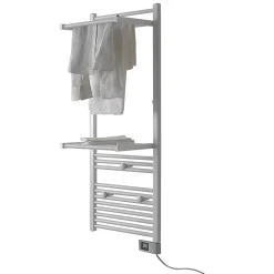 Sèche-Serviettes Électrique|Deltacalor Sèche-serviettes électrique à inertie fluide Papillon2 500W blanc