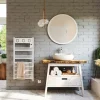 Sèche-Serviettes Soufflant|Sauter Sèche-serviettes électrique à inertie fluide Marapi tactile blanc 500W + soufflerie 1000W