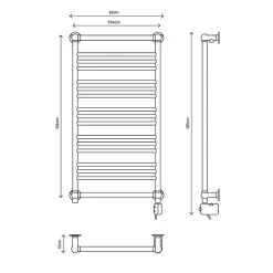 GoodHome Sèche-serviettes électrique à inertie fluide Hyana blanc 500W