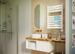 Sèche-Serviettes Électrique|Sauter Sèche-serviettes électrique à inertie fluide Kelud mini 2 blanc 250W