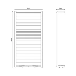 Sèche-Serviettes Soufflant|GoodHome Sèche-serviettes électrique Loreto blanc 500W + Soufflerie amovible Acilia blanc 1000W