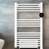 Sèche-Serviettes Soufflant|Heallux Sèche-serviettes électrique Aqualea blanc 1500W + soufflerie