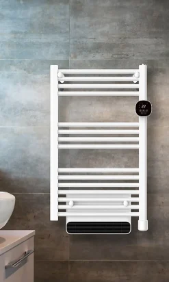 Sèche-Serviettes Soufflant|Heallux Sèche-serviettes électrique Aqualea blanc 1500W + soufflerie