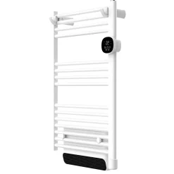 Sèche-Serviettes Soufflant|Heallux Sèche-serviettes électrique Aqualea blanc 1500W + soufflerie