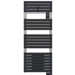 Sèche-Serviettes Soufflant|Sauter Sèche-serviettes électrique à inertie fluide Asama connectable anthracite 750W + soufflerie 1000W