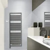 Sèche-Serviettes Soufflant|Acova Sèche-serviettes électrique à inertie fluide Astrakan +Air grey aluminium 750W + soufflerie 1000W