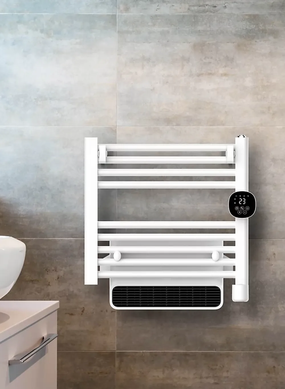 Heallux Séche-serviettes électrique Aqualea 1300W + soufflerie 1000W