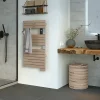 Sèche-Serviettes Soufflant|Sauter Sèche-serviettes électrique à inertie fluide Asama connectable cappuccino 500W + soufflerie 1000W