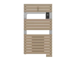 Sèche-Serviettes Soufflant|Sauter Sèche-serviettes électrique à inertie fluide Asama connectable cappuccino 500W + soufflerie 1000W