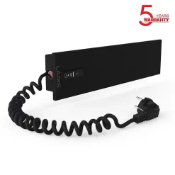 Laris Sèche-serviettes électrique SMART 400x100 avec minuterie ECO, 24W, Noir