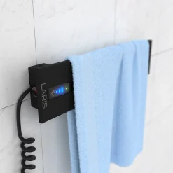 Laris Sèche-serviettes électrique SMART 400x100 avec minuterie ECO, 24W, Noir
