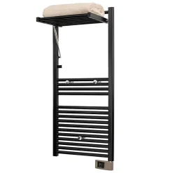 Sèche-Serviettes Électrique|Deltacalor Sèche-serviettes électrique à inertie fluide Stendino 500W noir